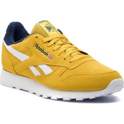 Buty Reebok - Cl Leather Mu DV4252 Urban Yellow/Coll Navy. Żółte buty sportowe casual marki Reebok, z materiału. Za 349.00 zł.