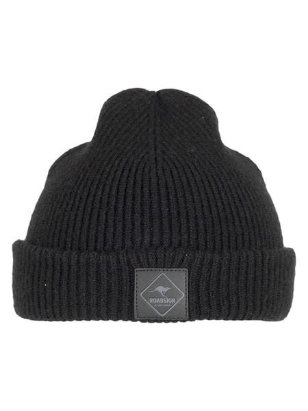 Roadsign Czapka w kolorze czarnym rozmiar: onesize. Czarne czapki zimowe Roadsign, z aplikacjami, ze splotem. Za 61.17 zł.