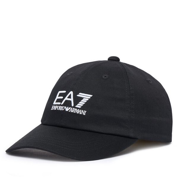 Czapka z daszkiem EA7 Emporio Armani. Czarne czapki z daszkiem EA7 Emporio Armani, bez wzorów. Za 199.99 zł.