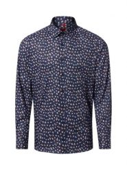 Finshley & Harding Męska koszula biznesowa Mężczyźni Slim Fit Bawełna niebieski wzorzysty, 39. Niebieskie koszule Finshley & Harding, m, bez wzorów, z bawełny, bez kołnierzyka, bez ramiączek. Za 199.95 zł.