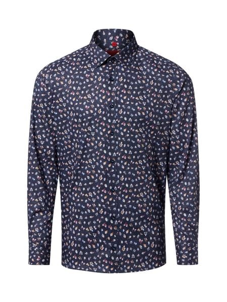 Finshley & Harding Męska koszula biznesowa Mężczyźni Slim Fit Bawełna niebieski wzorzysty, 39. Niebieskie koszule Finshley & Harding, m, bez wzorów, z bawełny, bez kołnierzyka, bez ramiączek. Za 199.95 zł.