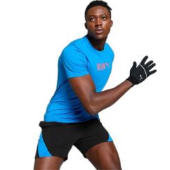 Koszulka Sportowa Męska Puma Graphic Run. Niebieskie t-shirty sportowe Puma, bez wzorów, bez ramiączek, trekkingowe. Za 103.90 zł.