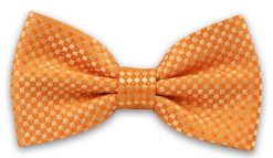 Pomarańczowo-Złota Elegancka Mucha -EM Men's Accessories- Męska, Wzór Geometryczny. Żółte krawaty i muchy Em men's accessories, bez wzorów. Za 49.99 zł.