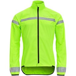 Kurtka przeciwdeszczowa na rower szosowy Triban RC120 EN11353. Żółte kurtki VAN RYSEL, m, bez wzorów, z materiału, bez kaptura. Za 149.99 zł.