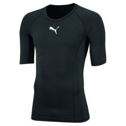 Puma Koszulka Liga Baselayer Jr 65591903. Czarne bielizna termoaktywna Puma, bez wzorów, bez ramiączek, do piłki nożnej. Za 72.99 zł.