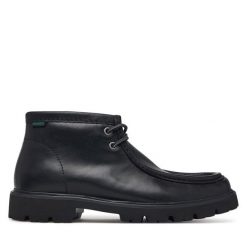 Trzewiki Clarks. Czarne botki sznurowane Clarks, bez wzorów, bez obcasa, bez zapięcia. Za 519.99 zł.