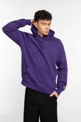 BLUZA UNISEX CARHARTT CHASE I033661-1YVXX (S) KOLOR FIOLETOWY. Fioletowe bluzy bez kaptura Carhartt, l, bez wzorów, z bawełny, bez kaptura. Za 199.00 zł.