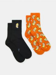 Skarpetki 2 pack The Simpsons - wielobarwny. Skarpety Sinsay, bez wzorów. Za 15.99 zł.