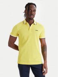 BOSS Polo Paddy 50469055 Żółty Regular Fit. Żółte koszulki polo Boss, m, bez wzorów, z bawełny, bez kołnierzyka, bez ramiączek. Za 449.99 zł.