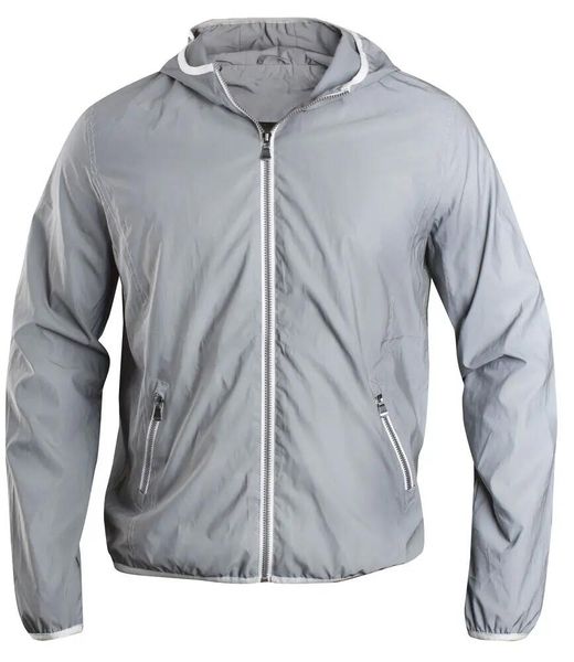 Clique Hardy Reflective Kurtka męska – wiatrówka odblaskowa. Szare kurtki CLIQUE, m, bez wzorów, z kapturem. Za 337.93 zł.