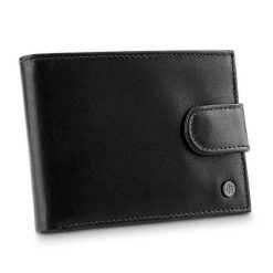 Portfel męski BETLEWSKI BPM-VTCG-60 CZARNY. Czarne portfele Betlewski, bez wzorów, ze skóry. Za 129.99 zł.