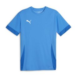 Koszulka męska PUMA T-shirt Bluzka Sportowa Treningowa DryCELL. Niebieskie t-shirty sportowe Puma, bez wzorów, z jersey, bez ramiączek, do piłki nożnej. Za 80.99 zł.