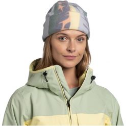 Czapka BUFF POLAR PRINTS BEANIE SIMBO MULTI. Żółte bluzy z polaru Buff, bez wzorów, z polaru, bez kaptura. Za 149.90 zł.