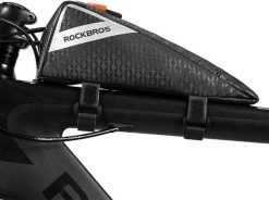 Torba na ramę 0,5 L do rowerów szosowych, górskich i triathlonowych. Czarne torby na ramię ROCKBROS, bez wzorów, z materiału, na ramię, bez dodatków. Za 87.20 zł.