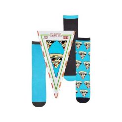Skarpety Tastic Skarpetki unisex 3-pak Pizza Giftbox Blue. Czarne skarpety Attiq, bez wzorów. Za 164.99 zł.
