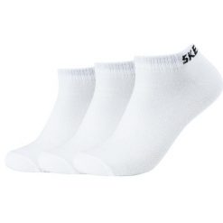 Skarpetki sportowe dla dorosłych 3PPK Mesh Ventilation Socks. Białe skarpety Skechers, bez wzorów, z meshu. Za 25.99 zł.