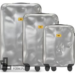 Walizki Icon w zestawie 3 el. srebrny. Szare walizki Crash Baggage, bez wzorów, z materiału. Za 2,994.00 zł.