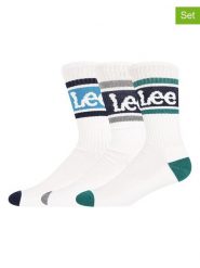 LEE Underwear Skarpety sportowe (3 pary) w kolorze kremowym, zielonym i szarym rozmiar: 43-46. Brązowe skarpetki sportowe LEE Underwear, bez wzorów. Za 48.28 zł.