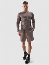 4F Longsleeve treningowy z materiału z recyklingu męski - brązowy XL. Brązowe bluzki z długim rękawem 4F, m, bez wzorów, z dzianiny, bez kołnierzyka, bez ramiączek. W wyprzedaży za 79.99 zł.
