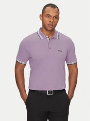 BOSS Polo Paddy 50469055 Fioletowy Regular Fit. Fioletowe koszulki polo Boss, m, bez wzorów, z bawełny, bez kołnierzyka, bez ramiączek. Za 299.99 zł.