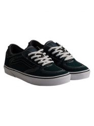 Vans Skórzane sneakersy "Rowley" w kolorze ciemnozielonym rozmiar: 44,5. Zielone buty sportowe casual Vans, bez wzorów, bez zapięcia. Za 256.09 zł.