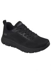 Buty SKECHERS 118205S Czarny. Czarne buty turystyczne Skechers, bez wzorów, z materiału, bez zapięcia, na fitness i siłownię. Za 265.99 zł.