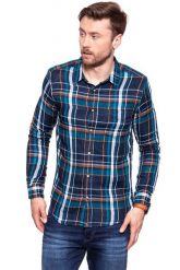KOSZULA WRANGLER LS 1PKT SHIRT NAVY W5953T835 112129791. Niebieskie koszule Wrangler, m, bez wzorów, bez kołnierzyka, bez ramiączek. W wyprzedaży za 59.99 zł.