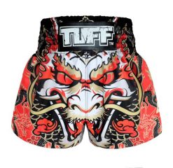 Spodenki treningowe TUFF Red Dragon. Czerwone krótkie spodenki sportowe TUFF, s, bez wzorów, z materiału. Za 149.00 zł.
