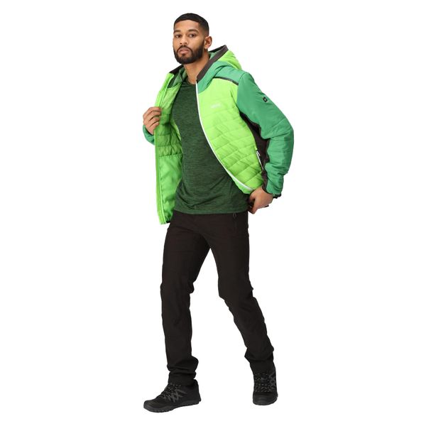 Męska Kurtka Trutton II Baffled Padded Jacket. Zielone kurtki Regatta, l, bez wzorów, z elastanu, z kapturem. Za 646.99 zł.