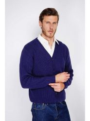 C& Jo Kardigan w kolorze granatowym rozmiar: 48. Niebieskie swetry rozpinane C& Jo, bez wzorów, z kaszmiru, bez kołnierzyka, bez ramiączek. Za 195.99 zł.