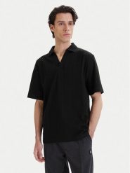HUGO Polo Dalibo 50556724 Czarny Relaxed Fit. Czarne koszulki polo Hugo, m, bez wzorów, z bawełny, bez kołnierzyka, bez ramiączek. Za 519.99 zł.