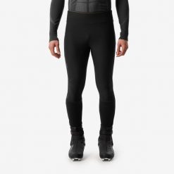 Legginsy do narciarstwa biegowego męskie Inovik 500. Czarne legginsy długie sportowe WED'ZE, m, bez wzorów, z elastanu, narciarskie. Za 159.99 zł.