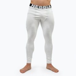 Legginsy NEBBIA Discipline. Białe legginsy długie sportowe Nebbia, m, bez wzorów, na fitness i siłownię. Za 339.99 zł.