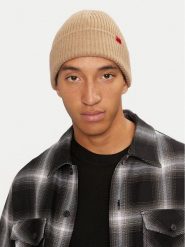 Hugo Czapka Xola 50524570 Beżowy. Brązowe czapki zimowe Hugo, bez wzorów, z materiału. Za 299.99 zł.