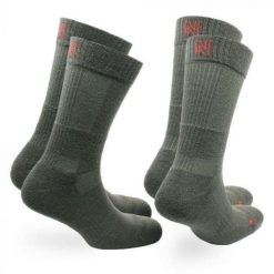 2 pary - Skarpety trekkingowe 60% wełna merino - przeciwodciskowe i amortyzujące. Zielone skarpety Norfolk, bez wzorów, z wełny. Za 135.99 zł.