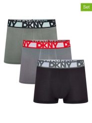 DKNY Bokserki (3 pary) w kolorze szaro-czarnym rozmiar: M. Czarne bokserki DKNY, m, bez wzorów. Za 70.41 zł.
