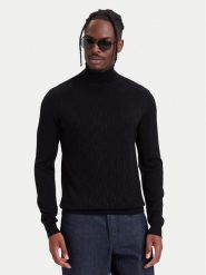 KARL LAGERFELD Golf 655012 564302 Czarny Regular Fit. Czarne golfy KARL LAGERFELD, m, bez wzorów, z wełny, bez kołnierzyka, bez ramiączek. Za 939.99 zł.