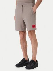 HUGO Szorty sportowe Diz222 50466196 Beżowy Regular Fit. Brązowe krótkie spodenki sportowe Hugo, l, bez wzorów, z bawełny. Za 339.99 zł.
