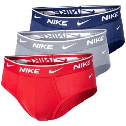 Bielizna Bokserki Nike Brief 3Pk Dorośli. Czerwona bokserki Nike, s, bez wzorów, z bawełny. Za 205.99 zł.