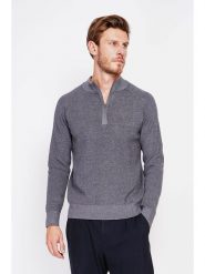 William de Faye Sweter w kolorze szarym rozmiar: 46. Szare swetry nierozpinane William de Faye, bez wzorów, ze splotem, bez kołnierzyka, bez ramiączek. Za 152.99 zł.