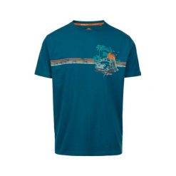 T-shirt męski Trespass Zama S niebieski. Brązowe t-shirty sportowe Trespass, bez wzorów, z dzianiny, bez ramiączek. Za 220.99 zł.