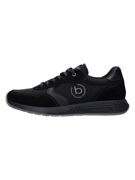 Bugatti Skórzane sneakersy "Rough" w kolorze czarnym rozmiar: 42. Czarne buty sportowe casual Bugatti, bez wzorów, bez zapięcia. Za 221.15 zł.