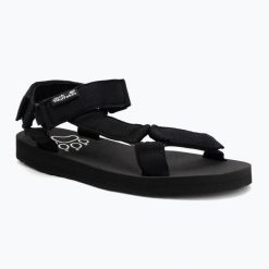 Sandały męskie Jack Wolfskin Taiga. Czarne sandały Jack Wolfskin, z gumy, bez zapięcia. Za 279.99 zł.