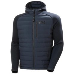 Kurtka puchowa Helly Hansen Arctic Ocean Hybrid. Niebieskie kurtki Helly Hansen, m, bez wzorów, z puchu, bez kaptura. W wyprzedaży za 648.50 zł.