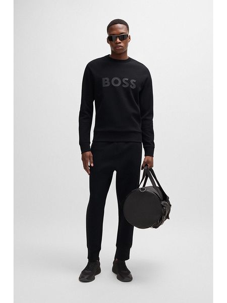 Hugo Boss Bluza w kolorze czarnym rozmiar: L. Czarne bluzy HUGO BOSS, l, bez wzorów, z bawełny, bez kaptura. Za 345.95 zł.