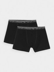 4F Bielizna bokserki (2-pack) męskie - czarne XL. Czarna bokserki 4F, m, bez wzorów, z bawełny. W wyprzedaży za 49.99 zł.