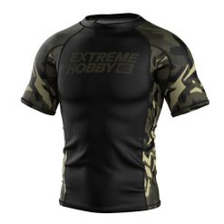 Koszulka Męska Rashguard MMA na Siłownię JUNGLE PANTHER. Czarne bielizna termoaktywna EXTREME HOBBY, m, bez wzorów, z bawełny, bez ramiączek, do biegania. Za 199.00 zł.