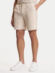 Guess Szorty materiałowe M6GD29 K3237 Beżowy Regular Fit. Brązowe szorty Guess, m, z aplikacjami, z bawełny. Za 379.99 zł.