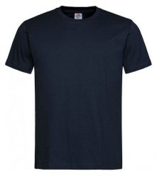 Ciemny Granatowy Bawełniany T-Shirt Męski Bez Nadruku STEDMAN Koszulka, Krótki Rękaw, Basic, U-neck. Niebieskie bluzki z długim rękawem Stedman, l, bez wzorów, z bawełny, bez kołnierzyka, bez ramiączek. Za 45.00 zł.