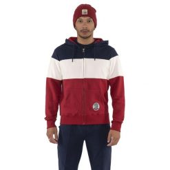 Bluza wygodna z bawełna z kaptur na co dzień. Niebieskie bluzy LEONE 1947 APPAREL, bez wzorów, z bawełny, bez kaptura. W wyprzedaży za 157.01 zł.